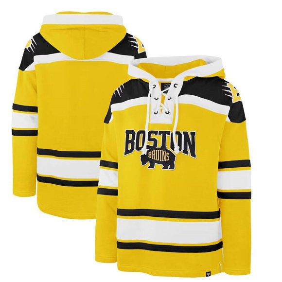 Men's Gold Boston Bruins 2026 Superior Lacer Hoodie